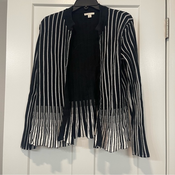 Sweaters - Black and White Cardigan